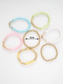 chiếc vòng tay đính cườm tối giản - Nhiều màu - Xem 4