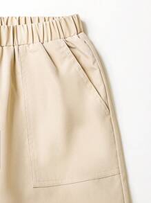 Girls Cut Out Tank Top & Flap Pocket Cargo Trousers - Multicolor - View 6