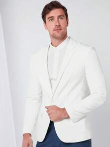 Manfinity NiteLyfe Áo cộc tay Nam Túi Nút phía trước màu trơn Buổi tiệc - trắng - Xem 9