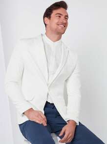 Manfinity NiteLyfe Áo cộc tay Nam Túi Nút phía trước màu trơn Buổi tiệc - trắng - Xem 8