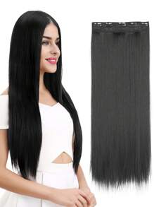 Kẹp Trong Phần Mở Rộng Tóc Tổng Hợp Dài Thẳng - màu đen - Xem 1