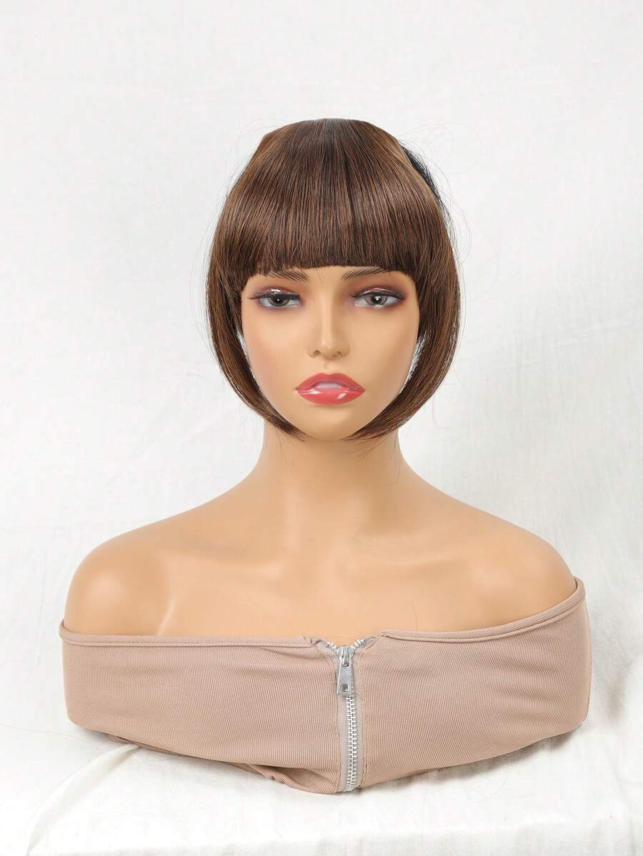 Pony Gerade Synthetik Haar & Koteletten