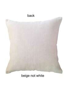 1入組花卉和籃子圖案靠墊套現代亞麻家居裝飾抱枕套