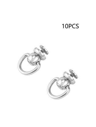 10pcs New Side Buckle Screw Loop Connector Rivet Zipper Change Buckle DIY Accessories Replacement, Reusable Bag Accessories, Handbag, Tote Bag, Backpack