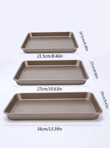 khay nướng bằng thép carbon, khay rắn tối giản cho nhà bếp - Vàng - Xem 2