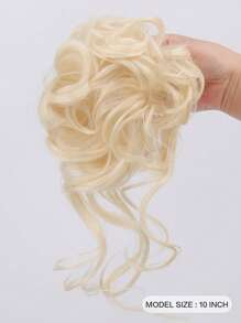 短小波浪人造髮髻 - 金色 - 查看 2