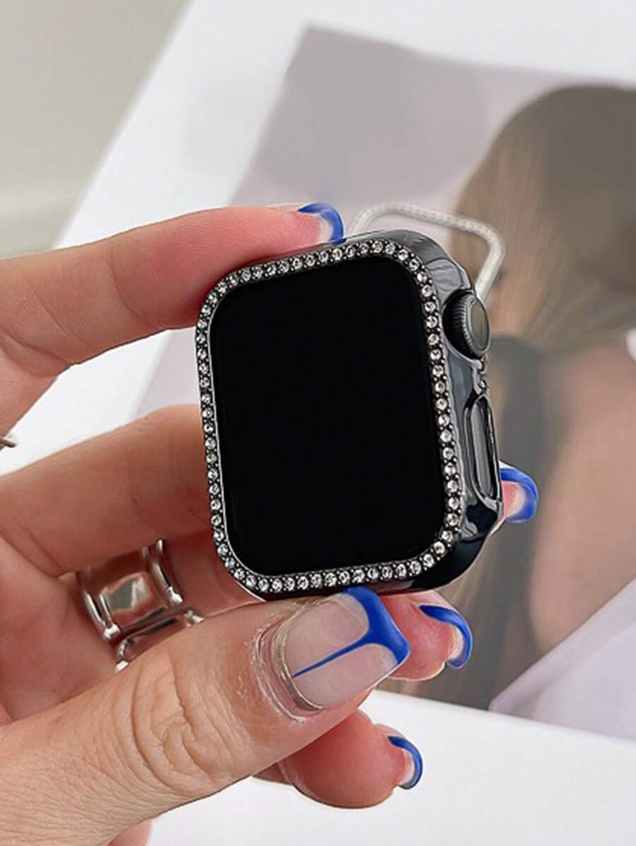 兼容Apple Watch水鑽裝飾錶殼隨機帶或不帶按鈕 - 彩色 - 查看 1