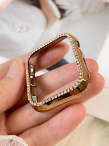 Rhinestone Decor Case Compatible With Apple Watch, Randomly With Or Without Button - Multicolor - View 2