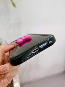 蝴蝶結裝飾防摔手機殼 - 黑色 - 查看 6