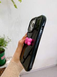 蝴蝶結裝飾防摔手機殼 - 黑色 - 查看 8