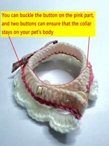 1pc Random Color Knitted Pet Scarf, Suitable For Small Cats And Dogs - Multicolor - View 4