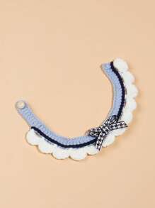 1pc Random Color Knitted Pet Scarf, Suitable For Small Cats And Dogs - Multicolor - View 8