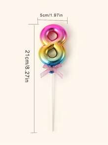 1入組派對蛋糕漸變數字裝飾 - 彩色 - 查看 5