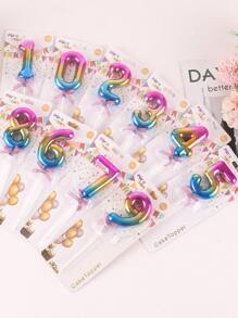 1入組派對蛋糕漸變數字裝飾 - 彩色 - 查看 6