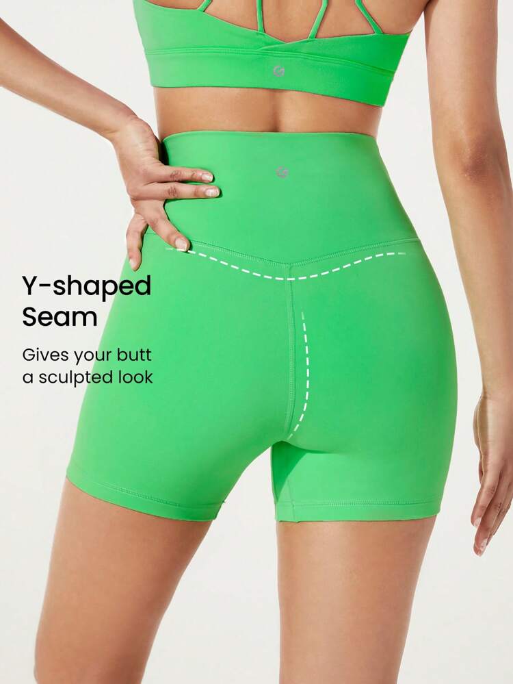 4.3" FeatherFit™ Crossover Cutie Biker Shorts Low Impact Cycling Running Gym Workout Summer
