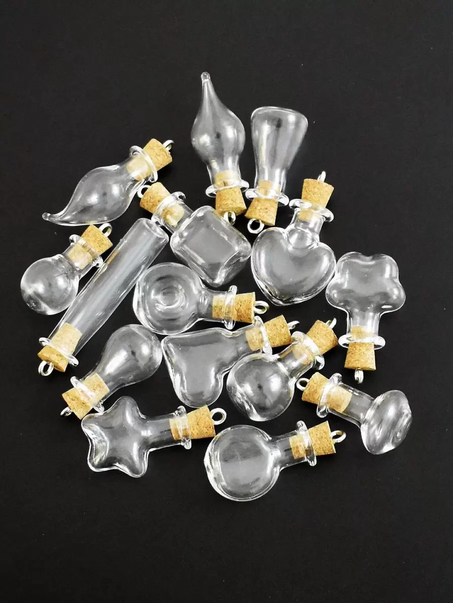 1入組時尚玻璃燈泡DIY吊墜適合女士DIY首飾製作 - 白色 - 查看 1