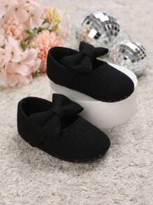 0-1 Years Old Baby Girl Princess Soft Sole Prewalker Shoes, Black, Bestseller - Black - View 4