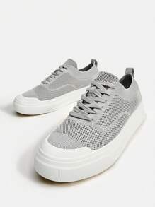 Cuccoo Lace-up Front Skate Shoes - Grey - View 1