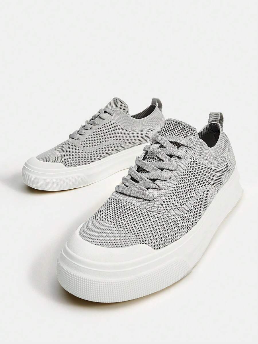Cuccoo Lace-up Front Skate Shoes - Grey - View 1