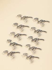 10入組/套時尚鋅合金恐龍DIY吊墜適合女士DIY首飾製作