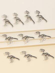 10入組/套時尚鋅合金恐龍DIY吊墜適合女士DIY首飾製作