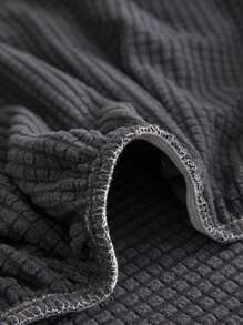 1入組素色沙發墊套現代聚酯沙發座套適用於客廳夏季 - 深灰色 - 查看 6