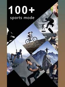 1pc Black Silicone Sporty Date Chronograph Heart Rate Monitoring Water Resistant Round Dial Smart Watch, Compatible With Androids iPhone - Black - View 4