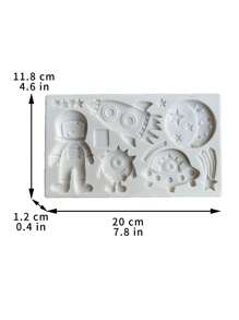 1pc Astronaut & Rocket Design DIY Silicone Mold, Creative Silicone Mold For DIY - Multicolor - View 2