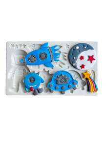 1pc Astronaut & Rocket Design DIY Silicone Mold, Creative Silicone Mold For DIY - Multicolor - View 5