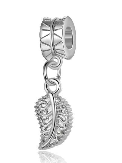 1入組時尚鋅合金樹葉DIY吊墜適合女士DIY首飾製作