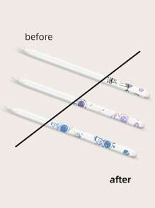 3張卡通宇航員圖案觸控筆貼紙適用於Apple Pencil第二代 - 彩色 - 查看 4