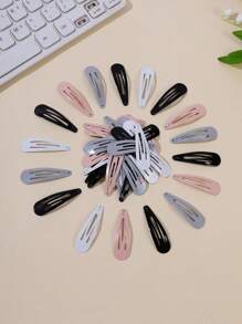 48入組女性隨機素色休閒髮夾 - 彩色 - 查看 9