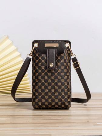 Cartera de moda, bolso bandolera con patrón geométrico, funda para teléfono, bolso bandolera, clutch, bolsa para teléfono móvil, bolso liviano y moderno para tarjetas de crédito y dinero, para trabajadoras de oficina, regalos para profesores, artículos escolares, bolso para iPhone, billetera, monedero para mujeres