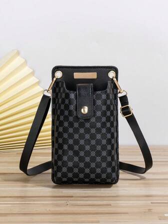 Fashion Phone Wallet Geometric Pattern Shoulder Bag Phone Case Crossbody Bag Phone Bag Clutch Cellphone Case Pouch Lightweight Fashion White-Collar Workers College Work Business Commute Office For Anniversary For For Birthday Gift On Valentine Day Gift Gift Compatible With IPhone Bag Pouch Phone Wallet Pouch Phone Bag For Women Wallet Purse Wallet