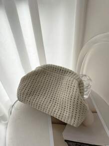 中等的勾織手拿包度假 - 米色 - 查看 2