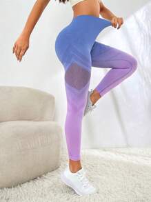 Yoga Party Quần Leggings Thể thao Nữ Cắt ra Ombre - Nhiều màu - Xem 4