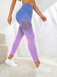 Yoga Party Quần Leggings Thể thao Nữ Cắt ra Ombre - Nhiều màu - Xem 5
