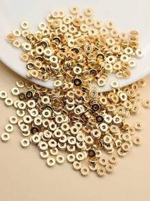 30g Golden Color Holed Beads, Connectors, Spacers And Loose Beads Diy Accessories For Earrings, Necklaces And Pendants, Bulk Packaging - Gold - View 1
