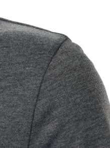 Manfinity Homme 男士撞色四分之一按鈕T恤 - 彩色 - 查看 7