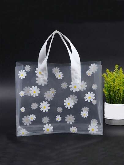Flower Pattern Double Handle Clear Design