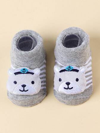 Niños Calcetines para caminar con diseño de oso antideslizante para primavera & otoño
