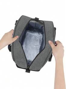 保溫飯袋可重複使用午餐托特包帶前和後口袋防漏飯盒午餐托特包保溫飯盒袋適用於學校工作適用於野餐旅行戶外適合女士男士