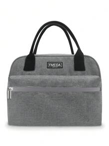 保溫飯袋可重複使用午餐托特包帶前和後口袋防漏飯盒午餐托特包保溫飯盒袋適用於學校工作適用於野餐旅行戶外適合女士男士