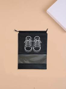 3件装黑色抽绳便携鞋袋，旅行收纳整理包，无纺布材质，防水口袋，适合学生、学校用品、鞋子配件、鞋盒、鞋子收纳袋、鞋袋、房间用品、鞋子收纳、鞋子整理盒、抽绳鞋袋，适用于运动鞋、健身鞋、拖鞋、跑步鞋等，旅行收纳整理包，抽绳鞋袋，鞋套，防尘，男女通用，旅行必备，邮轮必备，度假必备。 - 黑色 - 查看 8