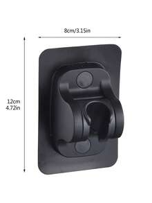 1入組壁掛式淋浴頭架黑色淋浴頭支架