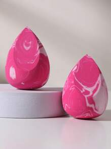 2pcs Makeup Sponges, Suitable For Face Setting And Makeup Application - Multicolor - View 3