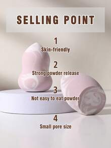 2pcs Makeup Sponges, Suitable For Face Setting And Makeup Application - Multicolor - View 6
