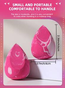 2pcs Makeup Sponges, Suitable For Face Setting And Makeup Application - Multicolor - View 6