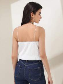 SHEIN Frenchy Áo khoác và áo lót dành cho xe tăng nữ Trọn gói màu trơn Giải trí - trắng - Xem 6