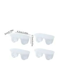 4pcs/set ABS Universal Wheel, Modern 360 Degree Rotation Sticky Wheel For Home - White - View 3